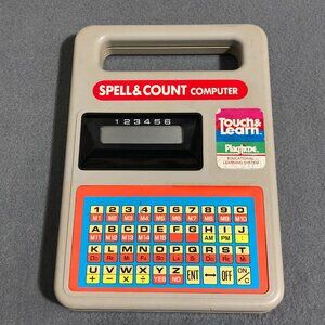 Vintage 1986 Playtime Touch & Learn Spell & Count Computer Model 1230 Toy WORKS